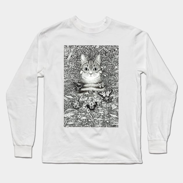 Hidden cat / Le chat caché NB Long Sleeve T-Shirt by tristan.r.rosenkreutz